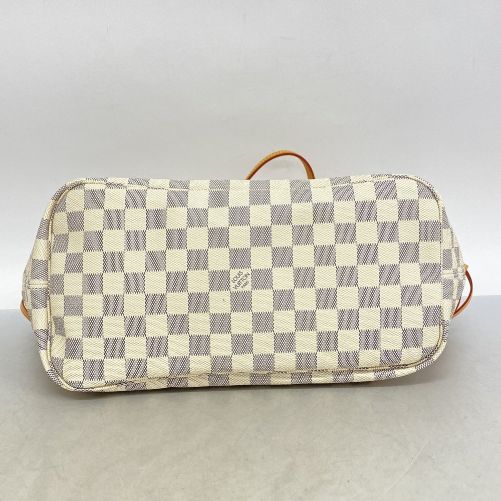 LOUIS VUITTON White Damier Neverfull MM Tote Bag - Picture 3 of 9